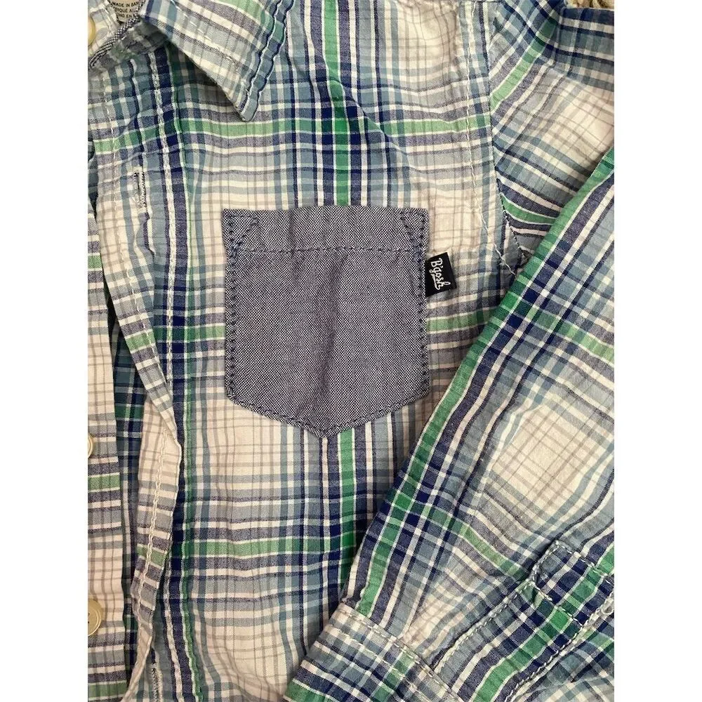 OshKosh B'Gosh Boys' Plaid Long Sleeve Button-Up Shirt Size 4